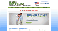 Desktop Screenshot of custombodypillows.com