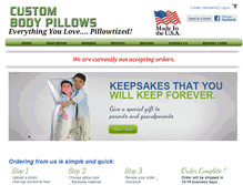 Tablet Screenshot of custombodypillows.com